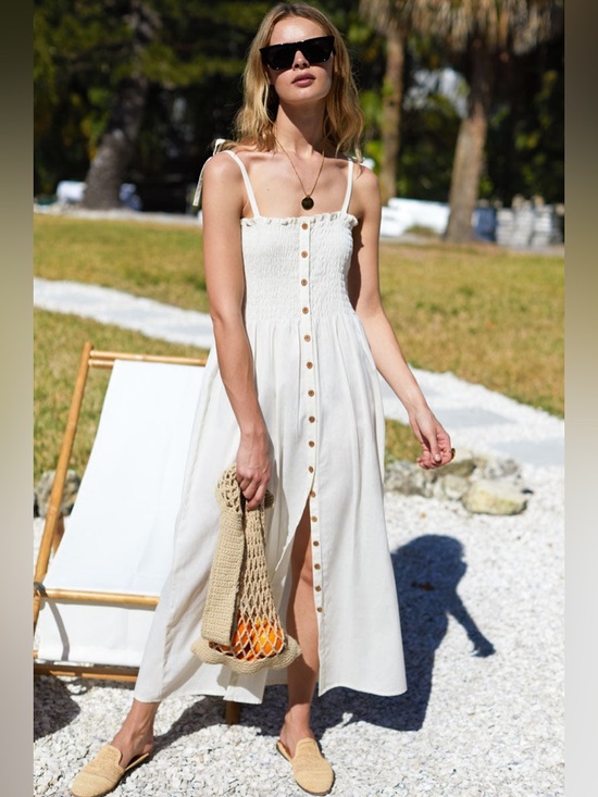 Emerson Fry Dresses & Skirts - Emerson Fry SANTIAGO SUNDRESS - IVORY ORGANIC